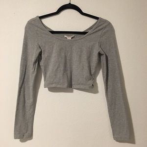 Gray crop top